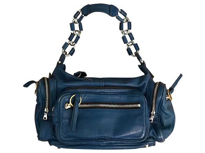 Borsa a tracolla Chloé in pelle blu