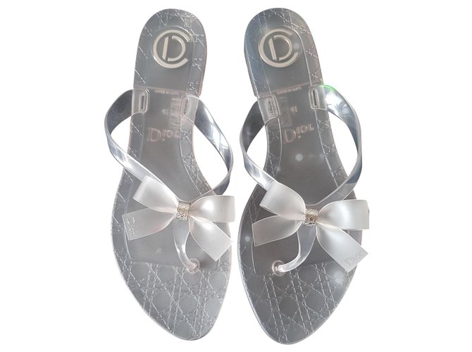 Dior sandali Grigio Plastica  ref.136893