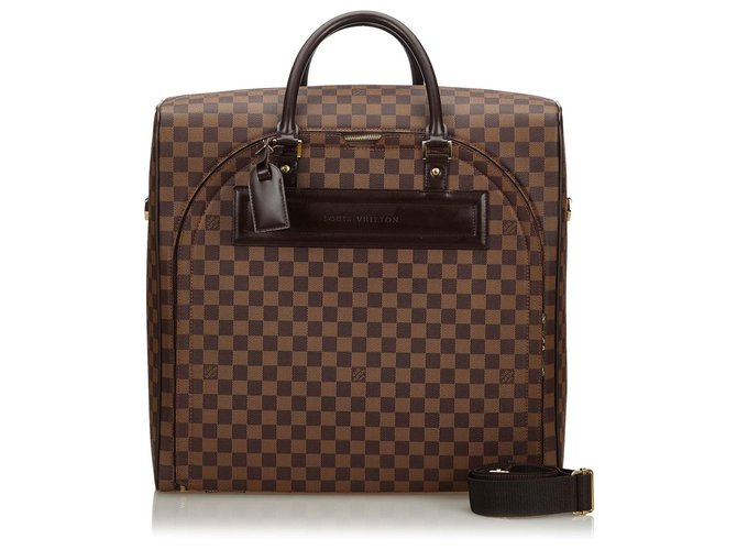 Louis Vuitton Brown Damier Ebene Nolita PM Leather Cloth  ref.137012