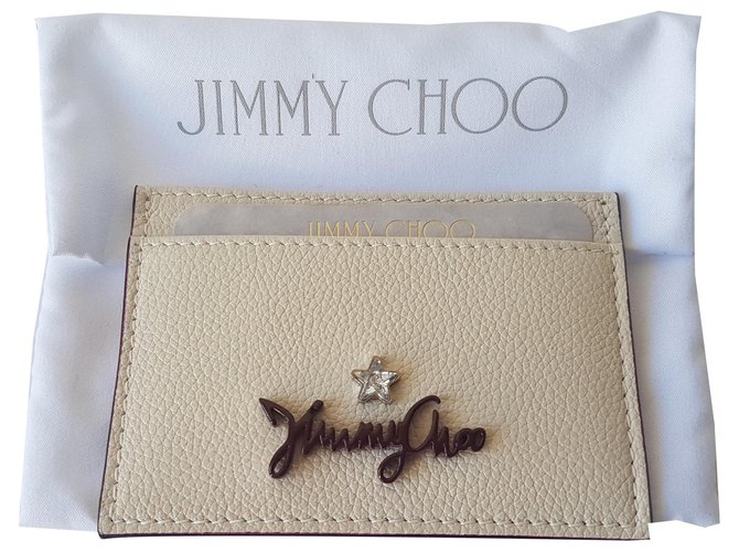 Jimmy Choo Wallets Cream Leather  ref.137044