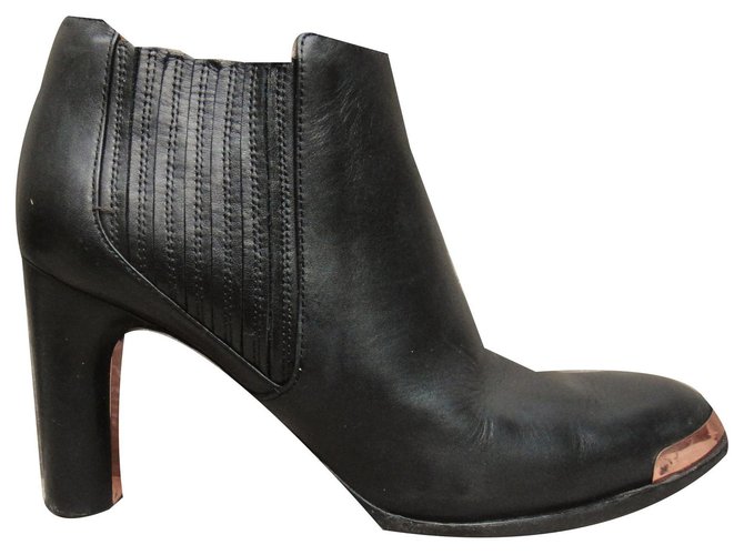 boots Véronique Branquinho Black Leather  ref.137054