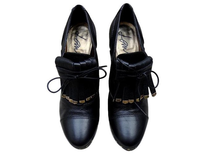 Lanvin Ankle Boots Black Leather  ref.137067