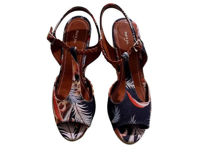 Sandali con platform Paul & Joe Multicolore in tessuto