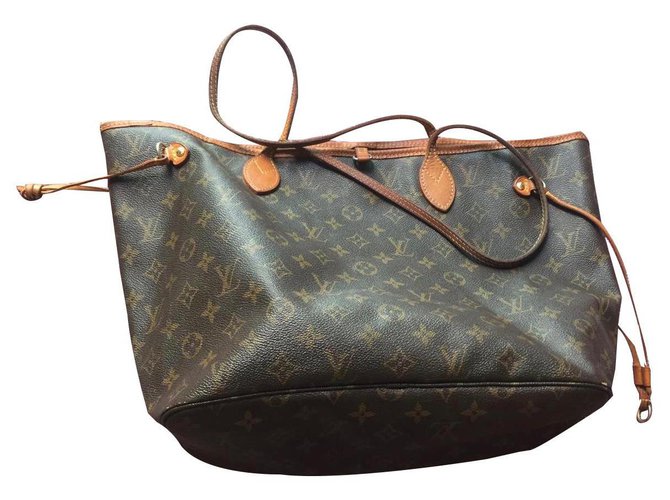 Louis Vuitton Neverfull Brown Leather  ref.137087