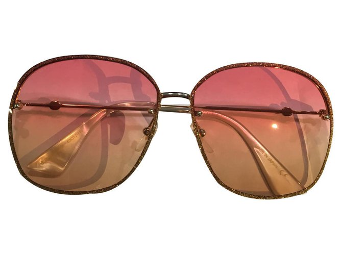 Gucci Oculos escuros Dourado Metal  ref.137111