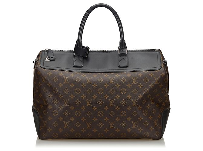 Louis Vuitton Marrom Monograma Macassar Neo Greenwich Preto