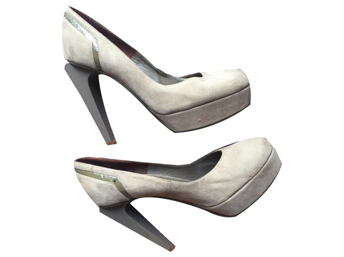 Versace shoes Grey Suede  ref.137203