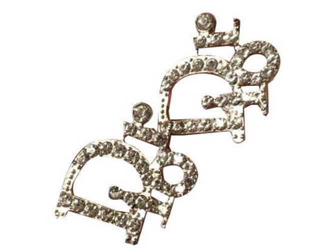 Christian Dior Earrings Silvery Silver  ref.137230