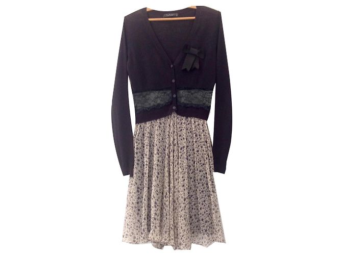 Twin Set Vestido Simona Barbieri - Conjunto Twin Azul marinho