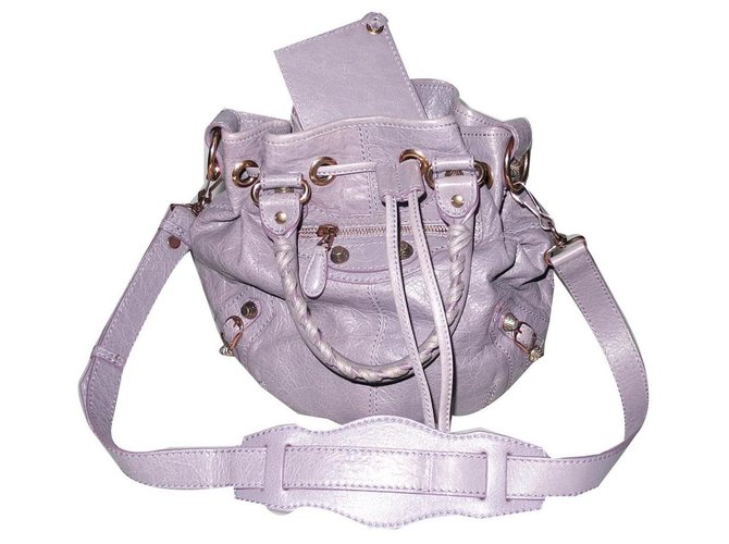 Balenciaga Giant mini tassel aged leather lilac Lavender  ref.137327
