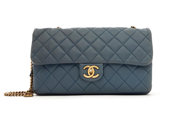 Chanel TIMELESS DENIM COLOR 30 Blue Leather  ref.137342