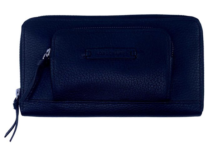 Longchamp Wallet Madeleine Black Leather  ref.137349