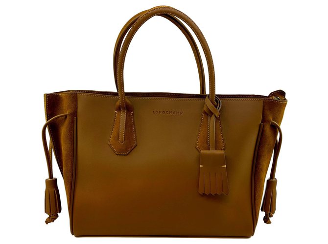 Longchamp Tote Bag Penelope Marrone Svezia Pelle  ref.137366