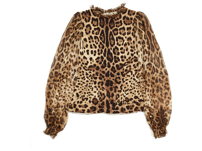 Dolce & Gabbana PANTHER SILK FR34/36 Leopard print  ref.137370