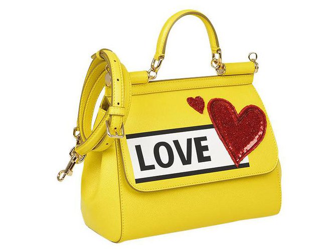 Dolce & Gabbana Dolce e Gabbana Sicily bag Yellow Leather  ref.137383