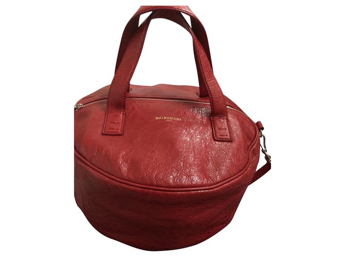 Balenciaga Handbags Red Leather  ref.137395