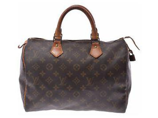 Louis Vuitton Speedy 30 Brown Cloth  ref.137413