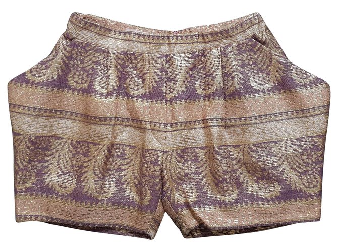 Autre Marque Pantalones cortos Multicolor Poliéster Lana  ref.137415
