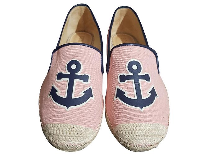 Espadrillas Schutz Rosa e Blu in Pelle e Tessuto