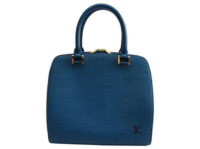Louis Vuitton Azul Epi Pont Neuf PM Couro  ref.137430