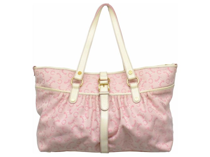 Céline Macadam Tote Bag Pink Cloth  ref.137499