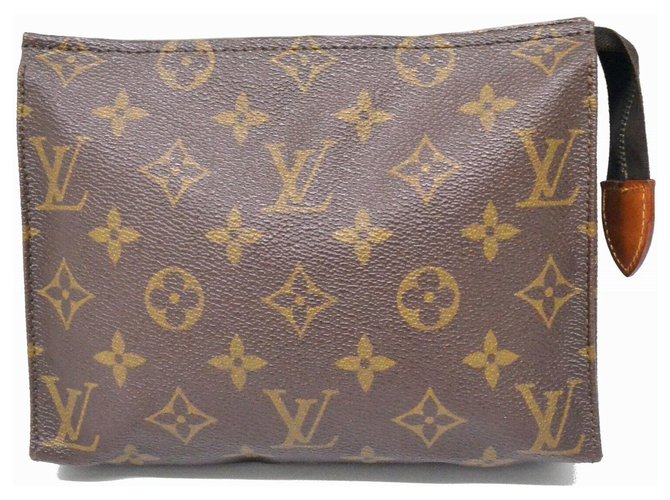 Louis Vuitton pochette 19 Brown Cloth  ref.137546