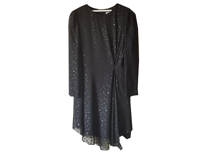 Autre Marque Pedro Del Hierro Seidenkleid Schwarz