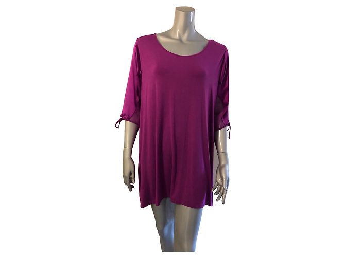 Túnica Marina Rinaldi de viscose roxa Roxo