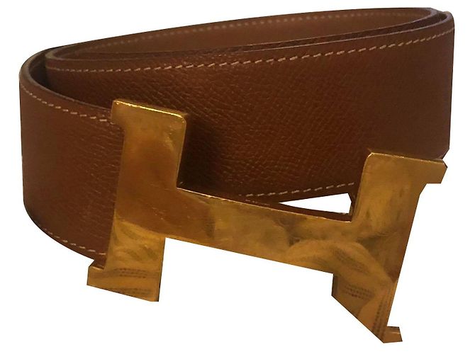 Constance Hermès Constancy XL Gürtel Lammleder hellbraun 