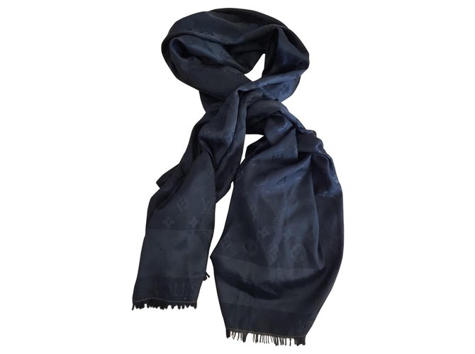 Louis Vuitton Scarves Black Silk  ref.137587