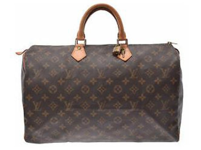 Louis Vuitton Speedy 40 Brown Cloth  ref.137618
