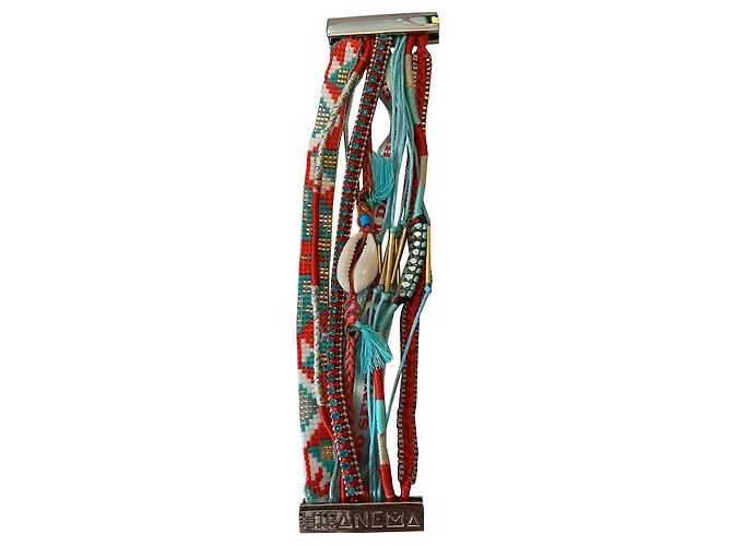 Bracciale hipanema nuovo blu turchese e rosso