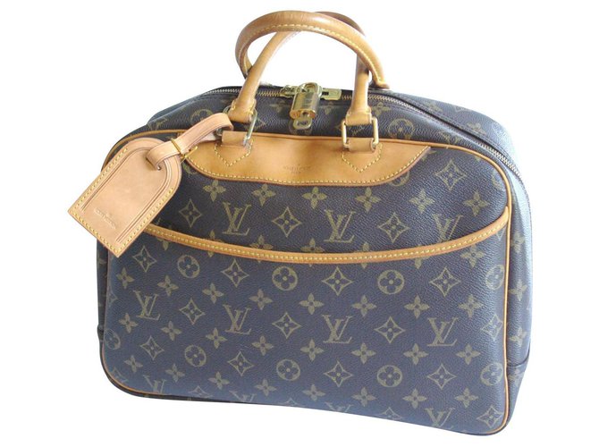 Louis Vuitton Vaidade Bowling Deauville Castanho claro Couro Lona  ref.137652