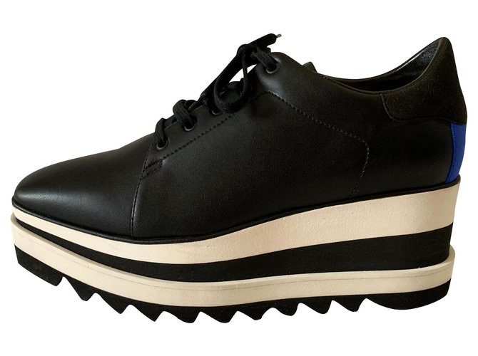 Stella Mc Cartney Black Elyse platform sneakers Synthetic  ref.137664