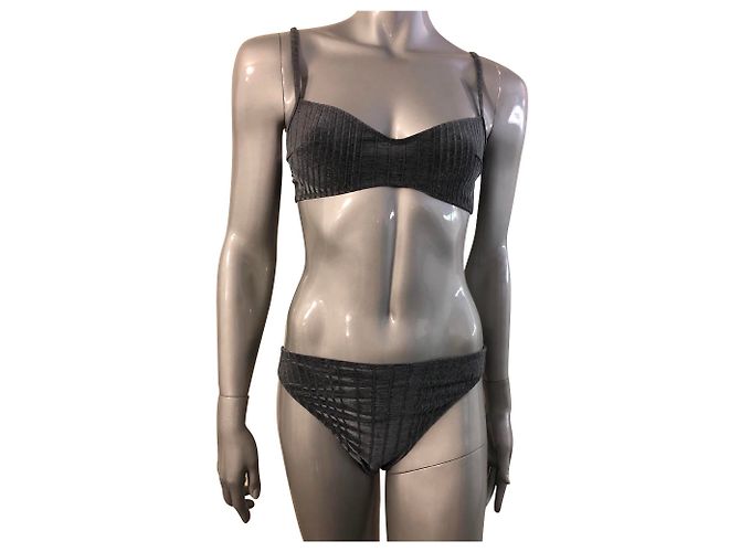 Traje de baño de 2 piezas Louis Féraud Gris Oscuro Gris antracita