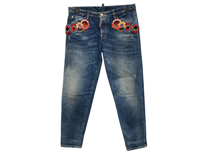 Dsquared2 Embellished denim jeans Blue  ref.137684