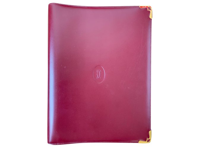Cartier Purses, wallets, cases Dark red Leather  ref.137690