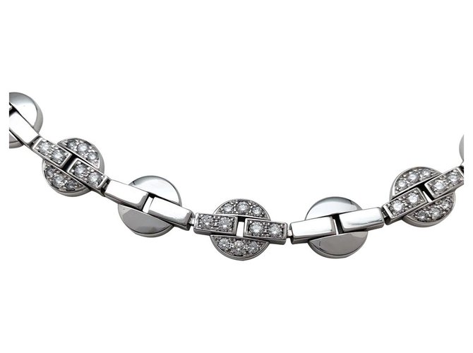 Collar Cartier modelo "Himalia" en oro blanco., diamantes.  ref.137840