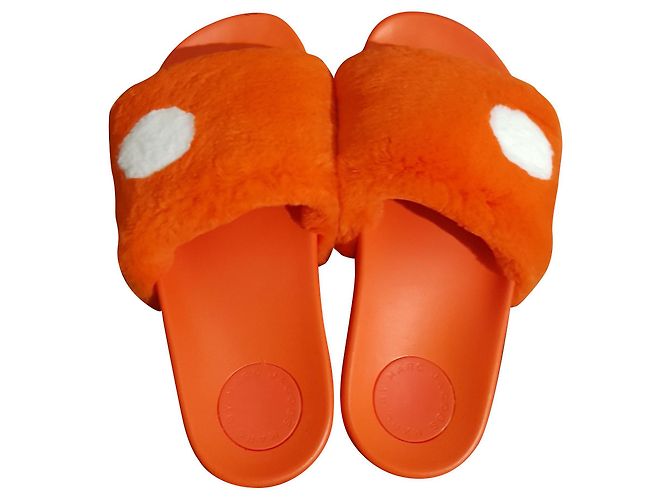 Sandalias Marc by Marc Jacobs Dot de piel naranja