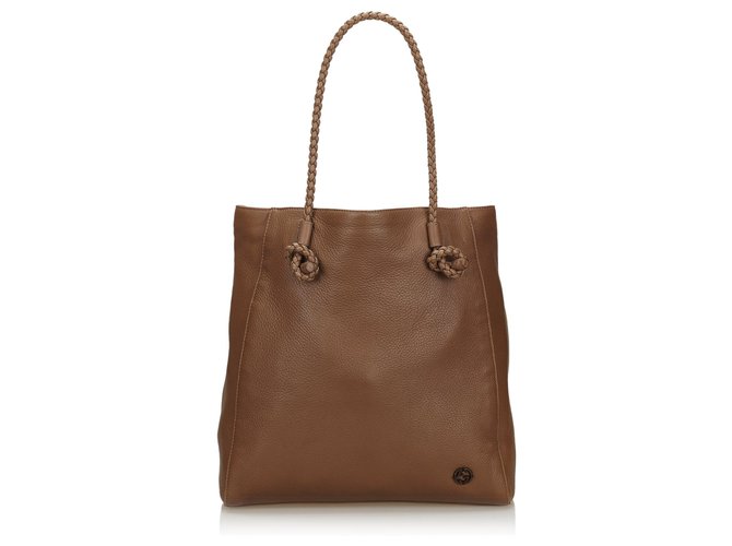 Gucci Brown Leather Tote Bag  ref.137909