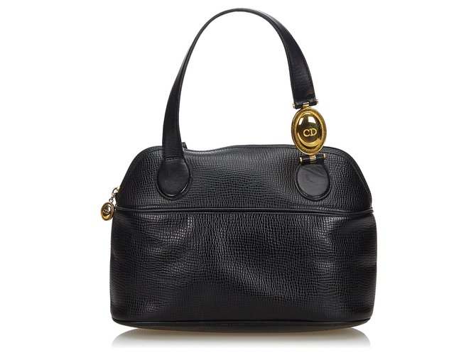 Dior Black Leather Handbag  ref.137935