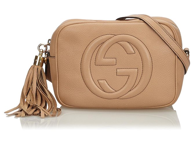 Gucci Brown Leather Soho Disco Crossbody Bag