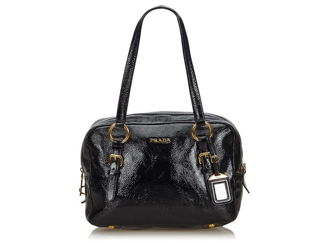 Prada Black Patent Leather Shoulder Bag  ref.137963