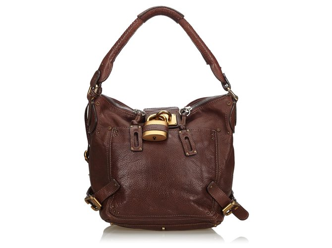 Chloé Chloe Brown Leather Paddington Shoulder Bag Dark brown  ref.137964