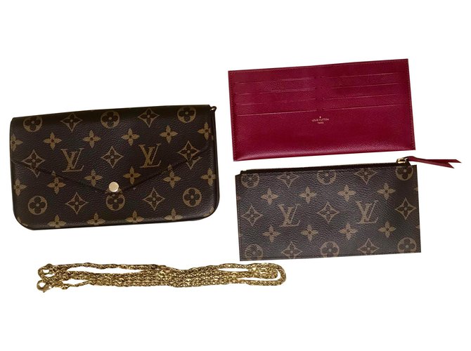 Louis Vuitton Felicie Brown Leather  ref.138006