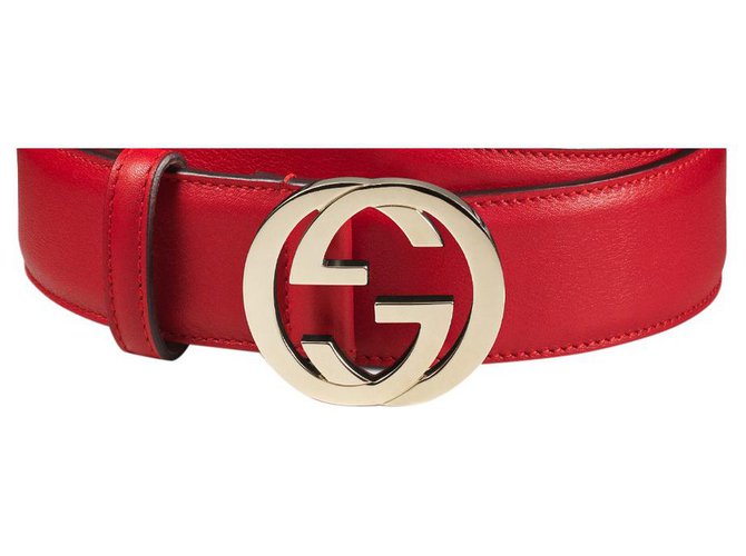 ceinture gucci. NEW. Double g. Cuir Rouge  ref.138030
