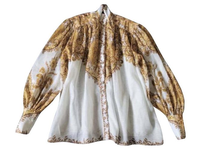 Zimmermann Camicia di lino Seta Biancheria  ref.138033