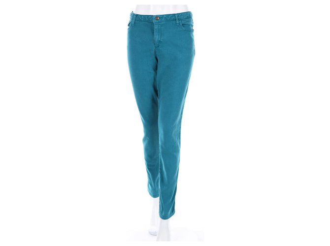 Michael Kors jeans Coton Elasthane Vert Turquoise  ref.138058