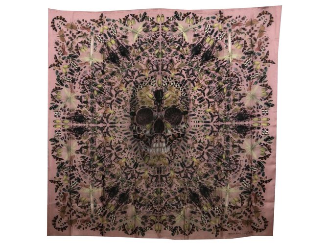 alexander mcqueen limited edition scarf Pink Silk  ref.138065
