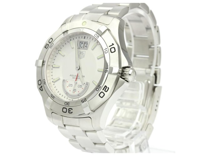 Tag Heuer Silver Stainless Steel Aquaracer Quartz WAF1011 Silvery White Metal  ref.138111